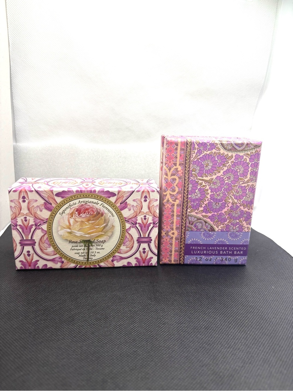 Lot of 2 Soaps Saponificio Artigianale Fiorentino Rose & Lila Grace Lavender
